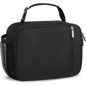 Insulated Kids Lunch Bag with Water Bottle Holder Reusable Lunchbox for School